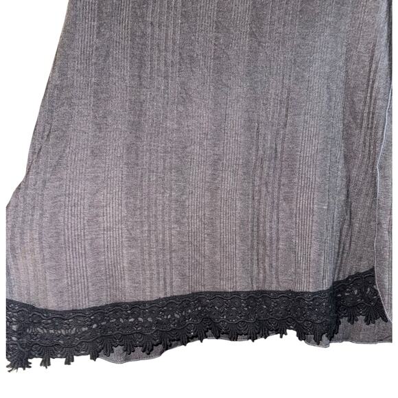 NWT Style & Co Ribbed Lace Trim Top Blouse Women's 2X Workwear Career Whimsygoth - Picture 3 of 7